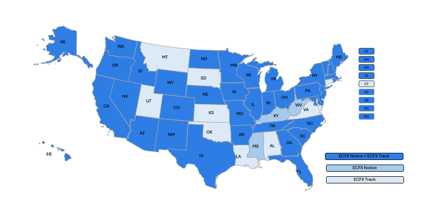 ECFX Becomes First and Only Provider to Deliver Automated Court Notice Processing Across All 50 States